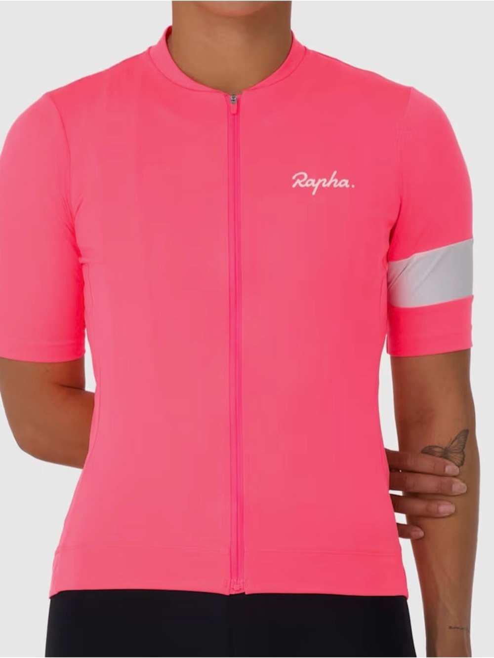 Rapha Core Cycling Jersey Pink Full Zip Short Sleeve Bike Shirt Large Activewear